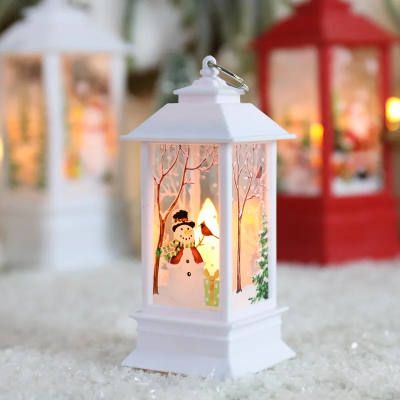 Santa Claus Snowman Lantern Light Merry - Image 4