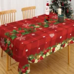 Christmas Snowflake Plastic Tablecloth Merry Christmas