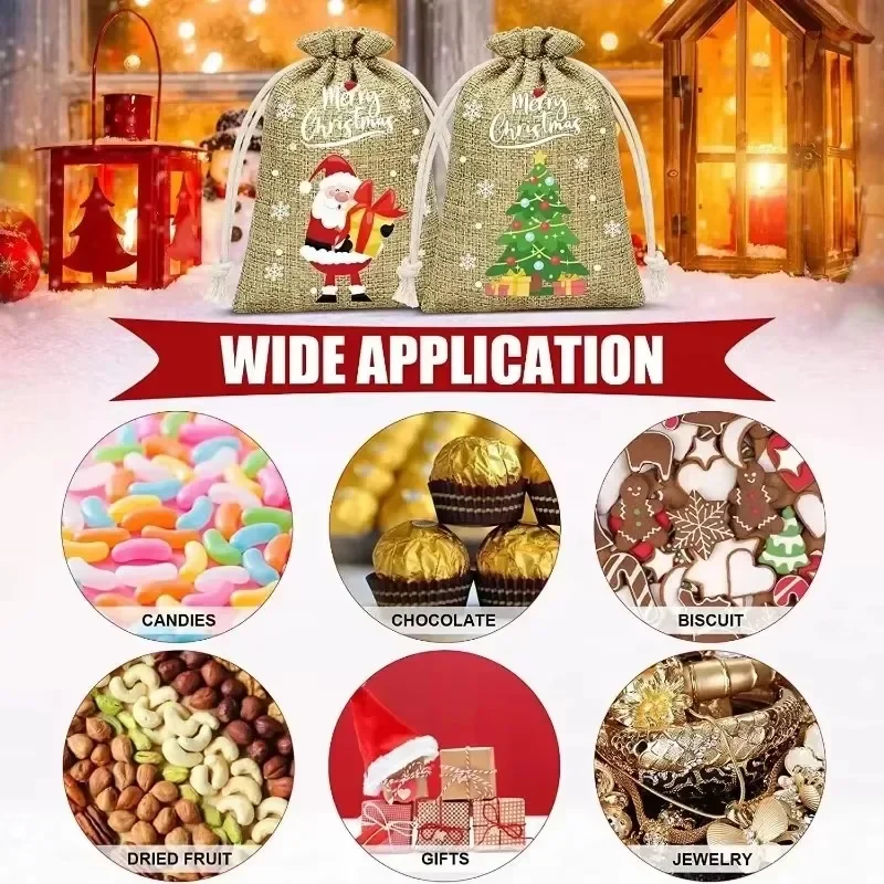 301Pcs Christmas Drawstring Bag Santa Claus - Image 6
