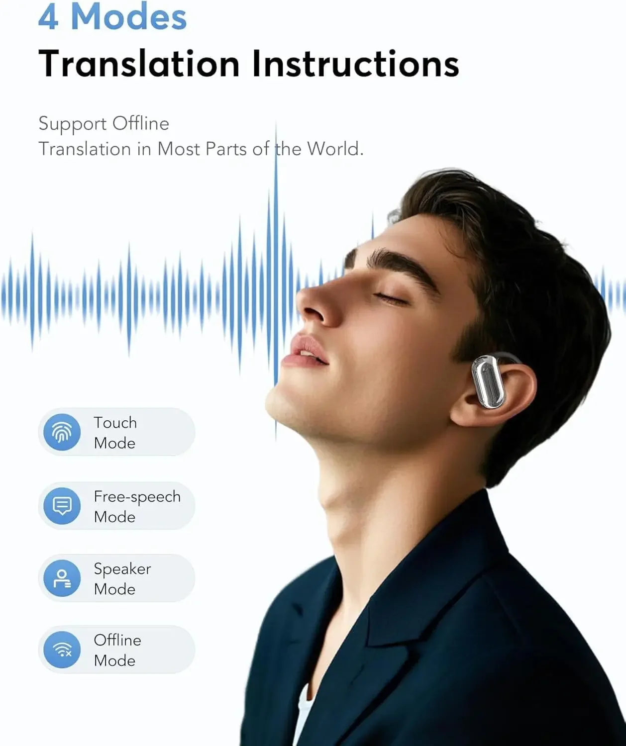 UYUXIO Real Time Translator Headphones AI - Image 4