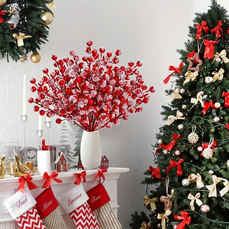 510Pcs Chritsmas Decoration Snowflake Red Berry - Image 2
