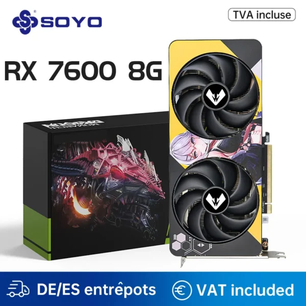SOYO AMD Radeon RX7600 8GB Gaming  Graphics Card