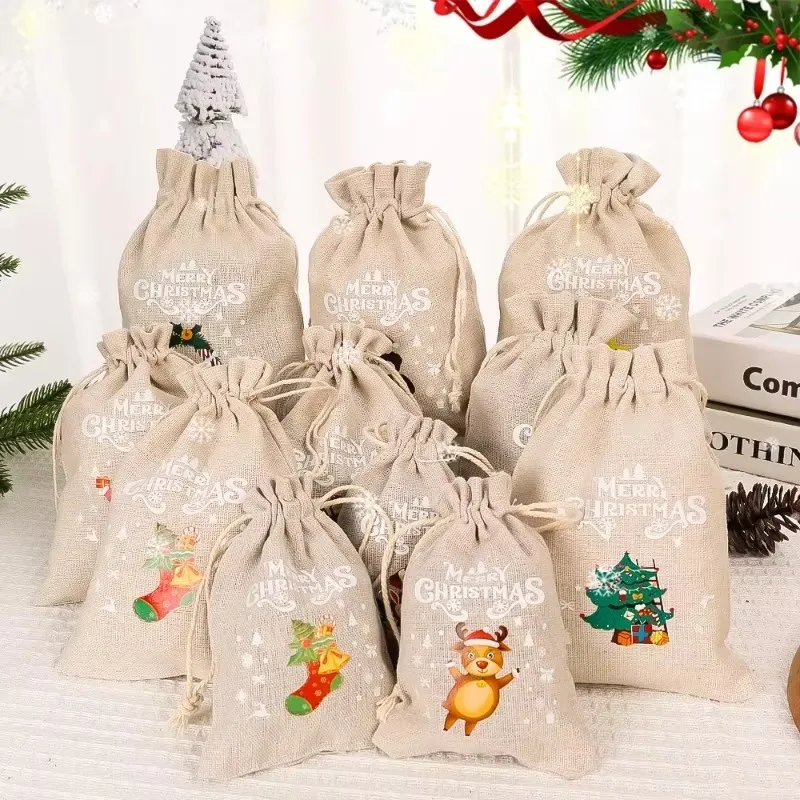 301Pcs Christmas Drawstring Bag Santa Claus - Image 2