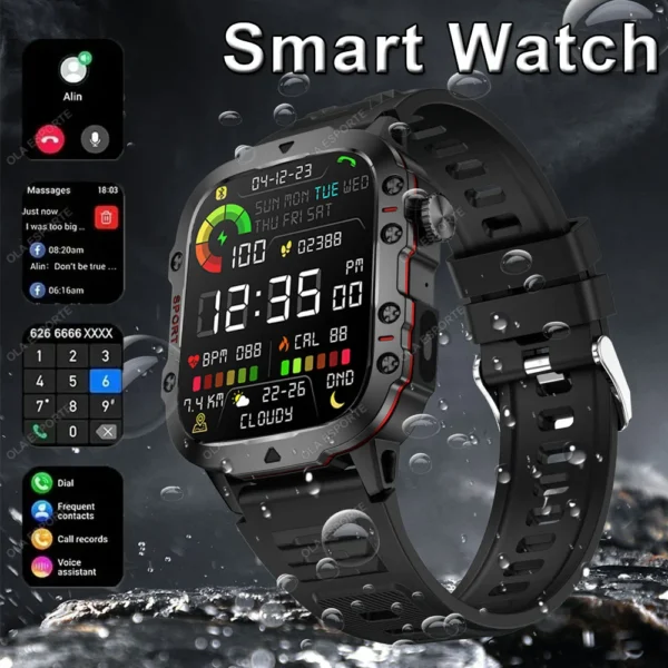 2025 Rugged Military GPS Smart Watch