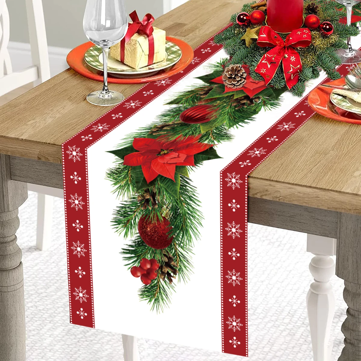 Christmas Table Runner Merry Christmas Decoration - Image 5