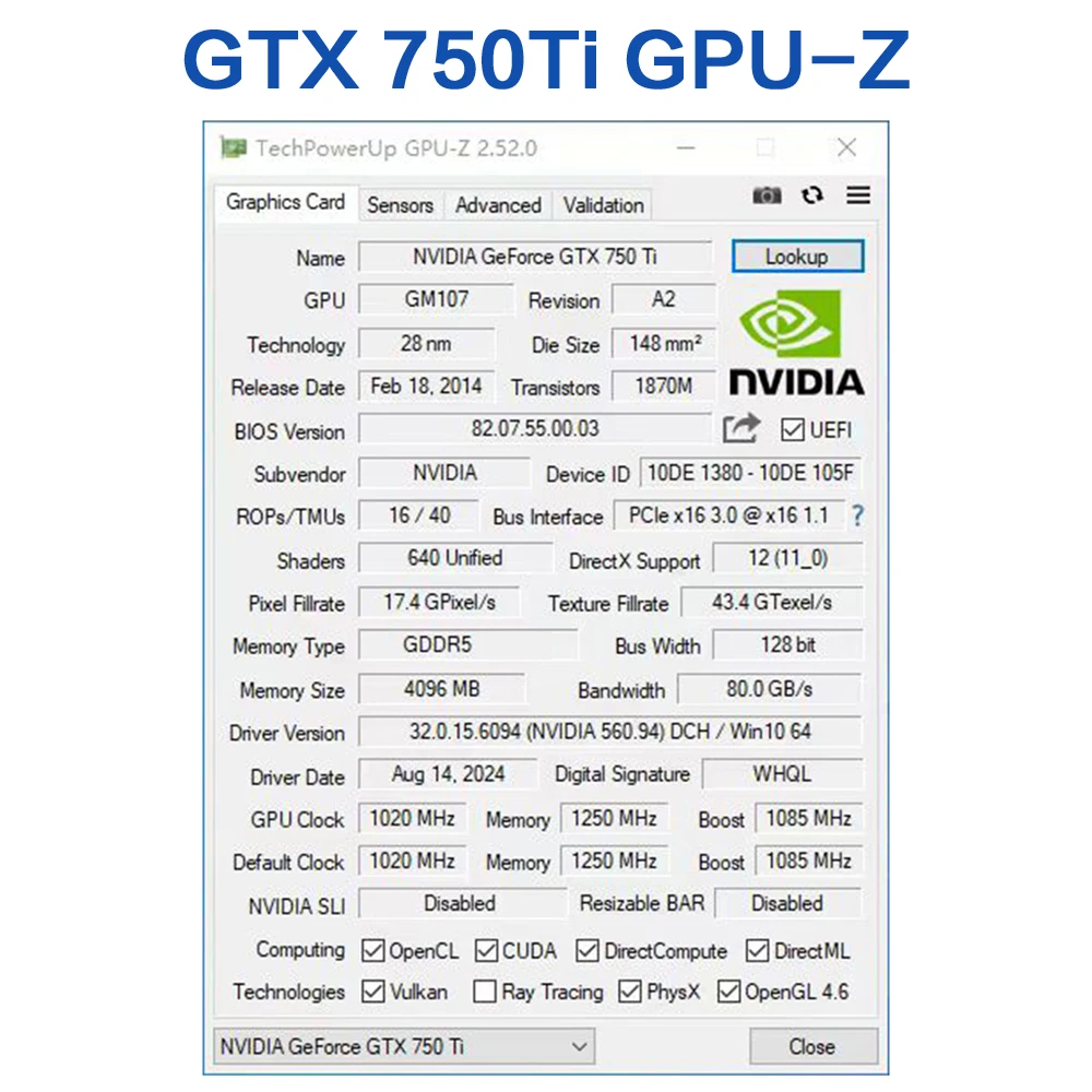 MLLSE GTX 750Ti 4GB Graphics Card - Image 5