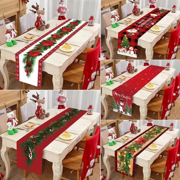 Christmas Table Runner Merry Christmas Decoration