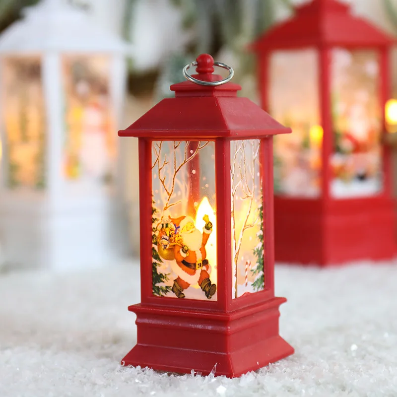 Santa Claus Snowman Lantern Light Merry - Image 5