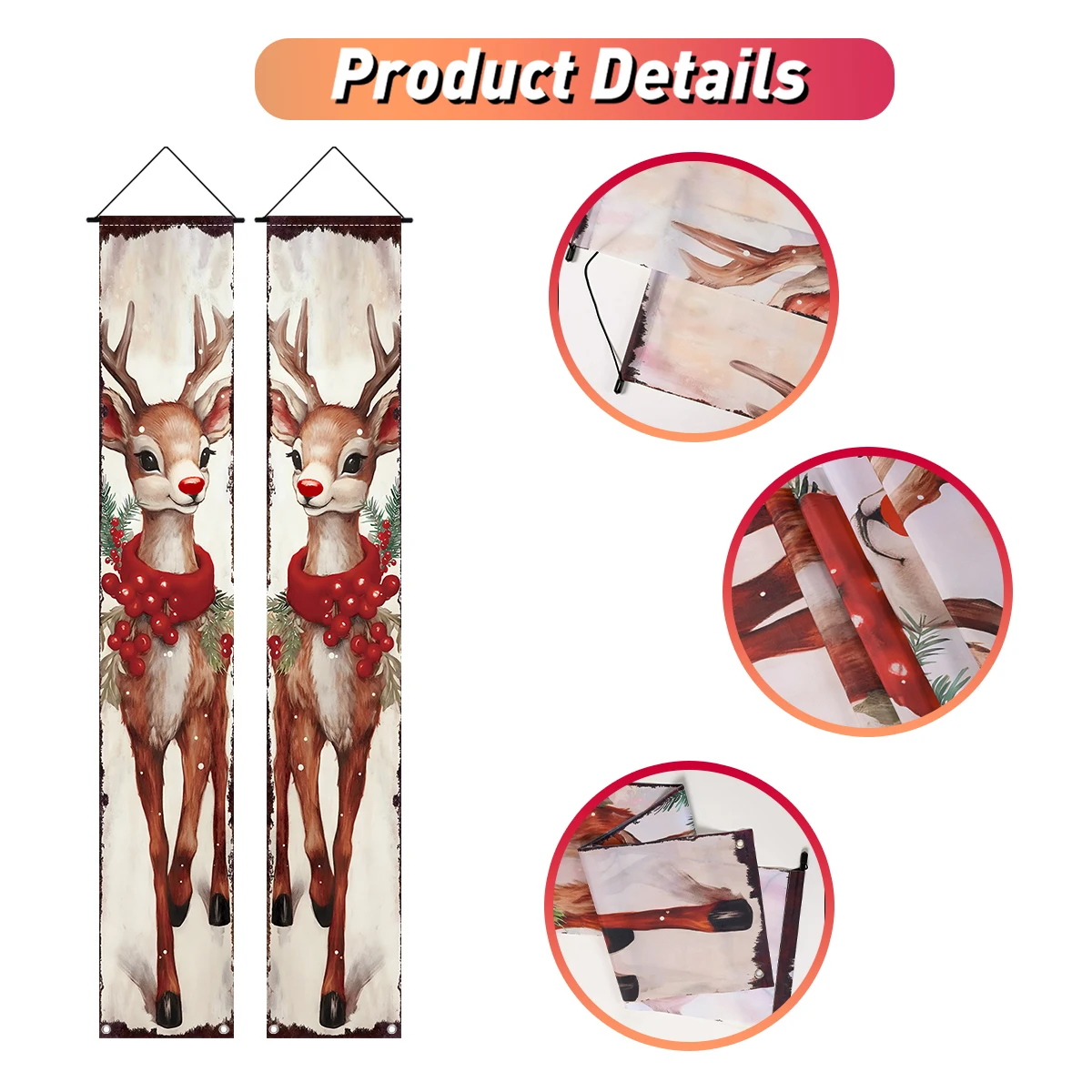 Christmas Hanging Door Banner Merry Christmas - Image 3