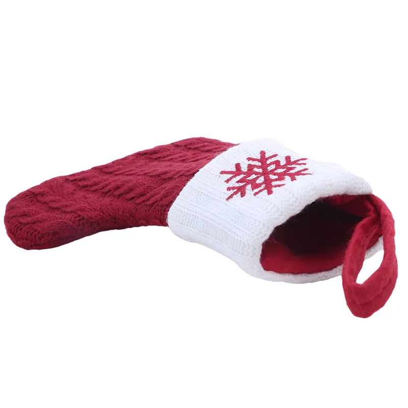 Christmas Socks Knitting Snowflake Letter Stocking - Image 5