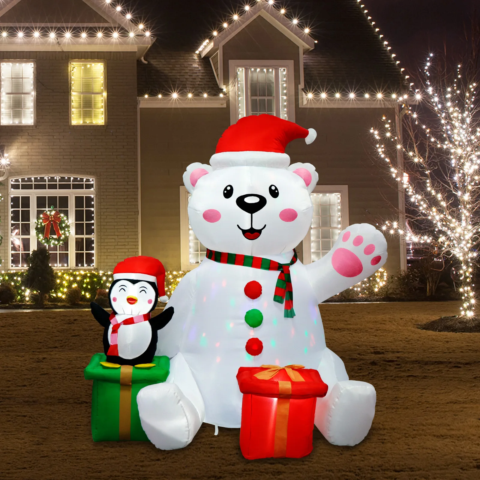 6FT Christmas Inflatables Outdoor Decorations Polar - Image 6