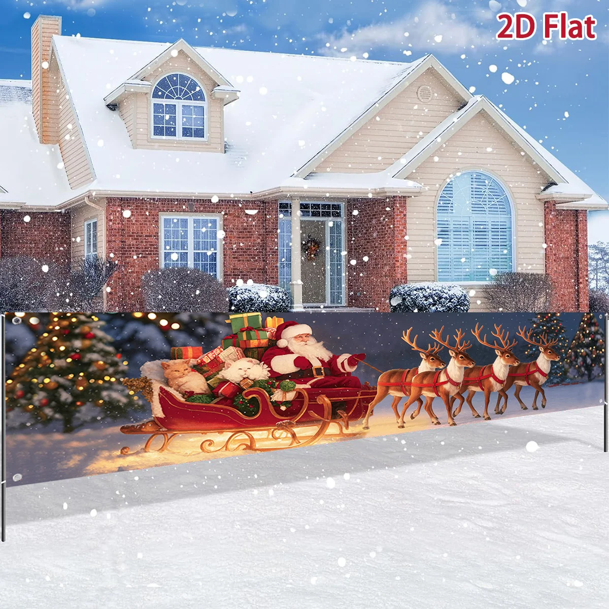 Christmas Outdoor Banner Merry Christmas Decorations - Image 2