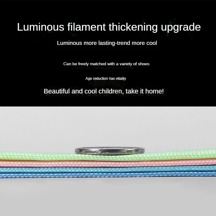 2PCS 160cm 120cm 100cm Luminous Shoelace Glow in the Dark Colorful Shoelaces Kids Children Party Gift Shoelace Shoes Accessories - Image 4