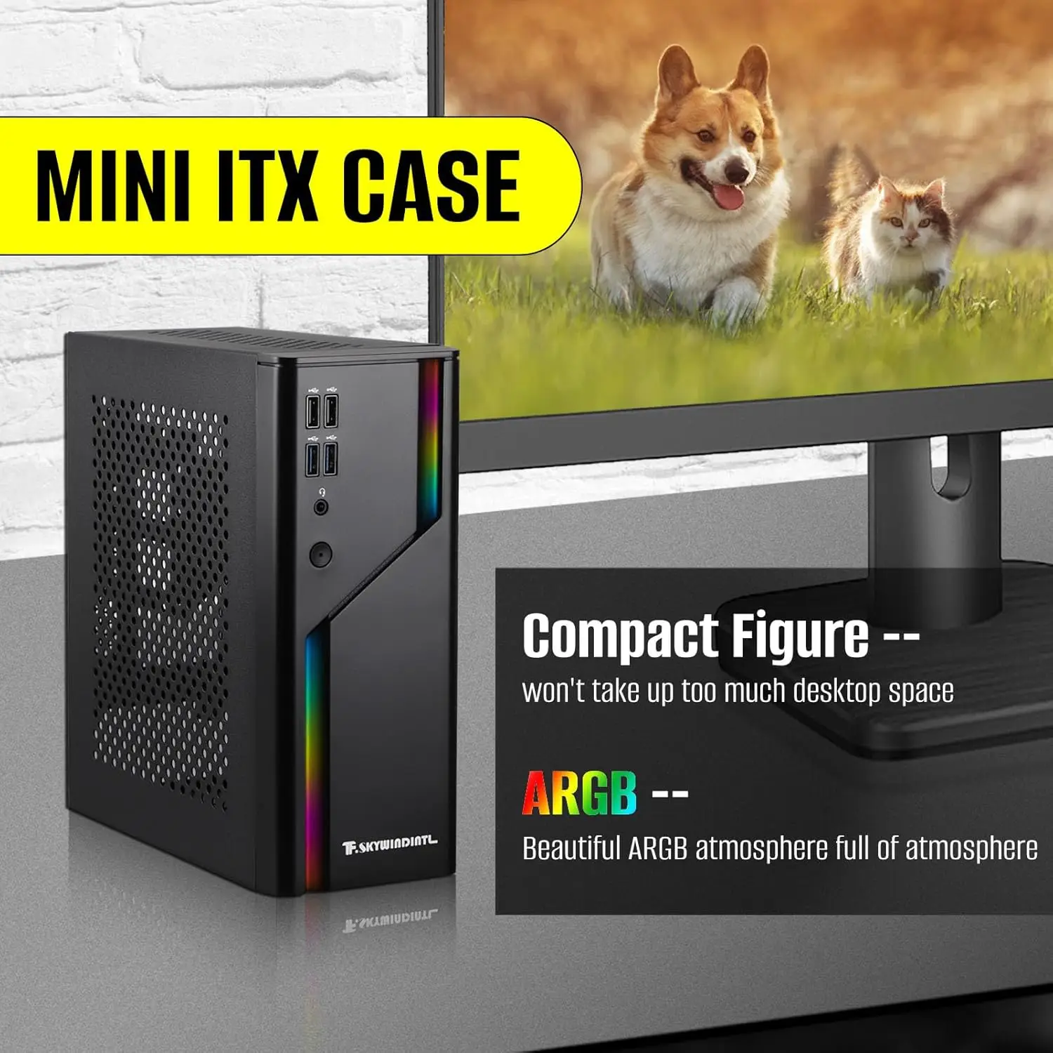 Mini ITX Case ARGB Small Form - Image 4