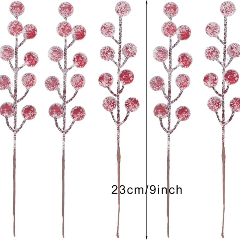 510Pcs Chritsmas Decoration Snowflake Red Berry - Image 6