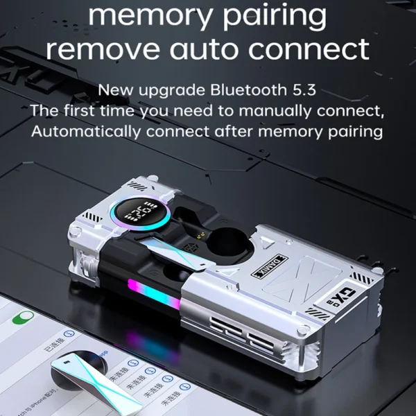 Original DX08 TWS Wireless Bluetooth Headset Bluetooth 5.3 Earphones Sport Earbuds Smart Touch Music Headset For Smartphones