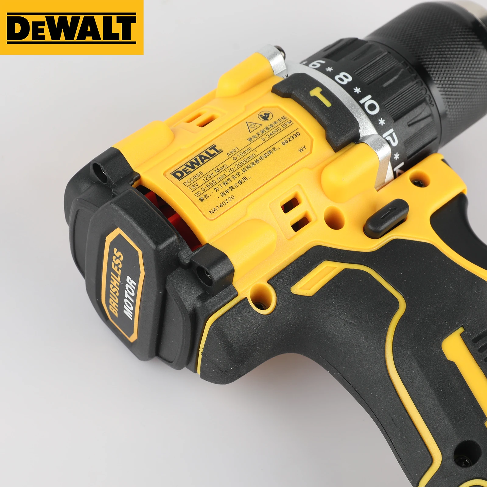 DEWALT Lithium Battery 20V Rechargeable Brushless Compact Electric Screwdriver Hand Drill Impact Drill DCD805 - Image 5