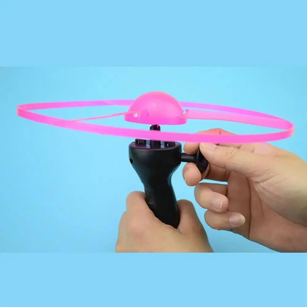 Kids Luminous Flying Disc Propeller Toys LED Lighting Pull String Flying UFO Toy Spinning Top Outdoor Game Sports Toy Gift - Image 5