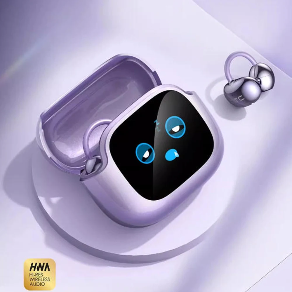 For HTC NE32 Bluetooth V6.0 AI Earphones OWS Ear Clip Headphones Comfort Noise Reduction Wireless headphones Translator Earbuds