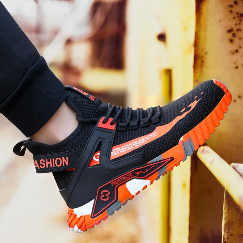 High Top Man Boots Safety Protective Shoes Steel Toe Work Shoes Men Anti-puncture Safety Shoes Men Women Work Safety Boots - Image 4