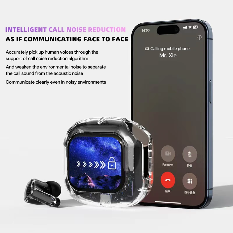 Translation Headphones with Multifunction Touch Screen Smart Wireless Bluetooth Earphone HiFi Audio Quality Business Earbud - Image 4