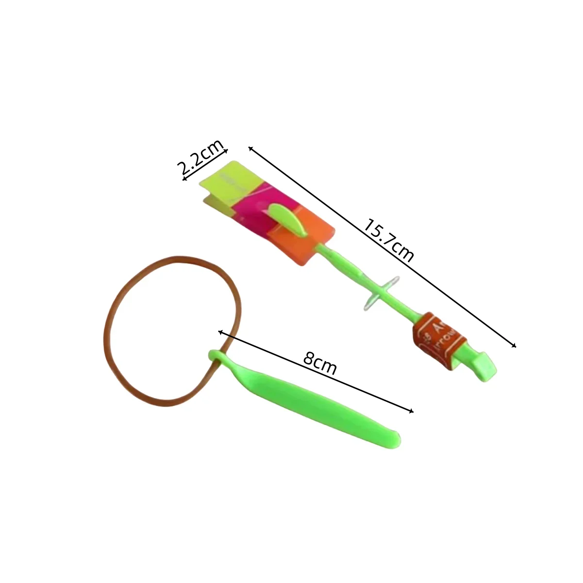 Outdoor Flash Rocket toy LED Lights Glowing Slingshot Rocket Helicopter Flying Toy kid's Party Fun Gift Rubber Band Ejector Toys - Image 6