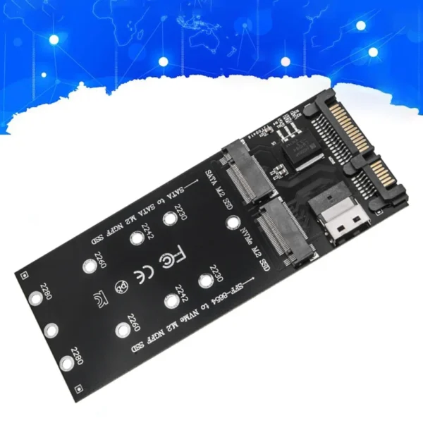 M2 to SATA Adapter SFF8654 to M2 NVMe SSD Converter Expansion Card Riser Board for PC Desktop Mainboard Upgrade