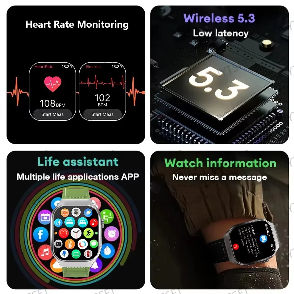 LAXASFIT 2.01 Inch Curved Screen Men's Smart Watch Bluetooth 5.3 HD Call Multiple Sports Modes Woman Watch Gift - Image 4