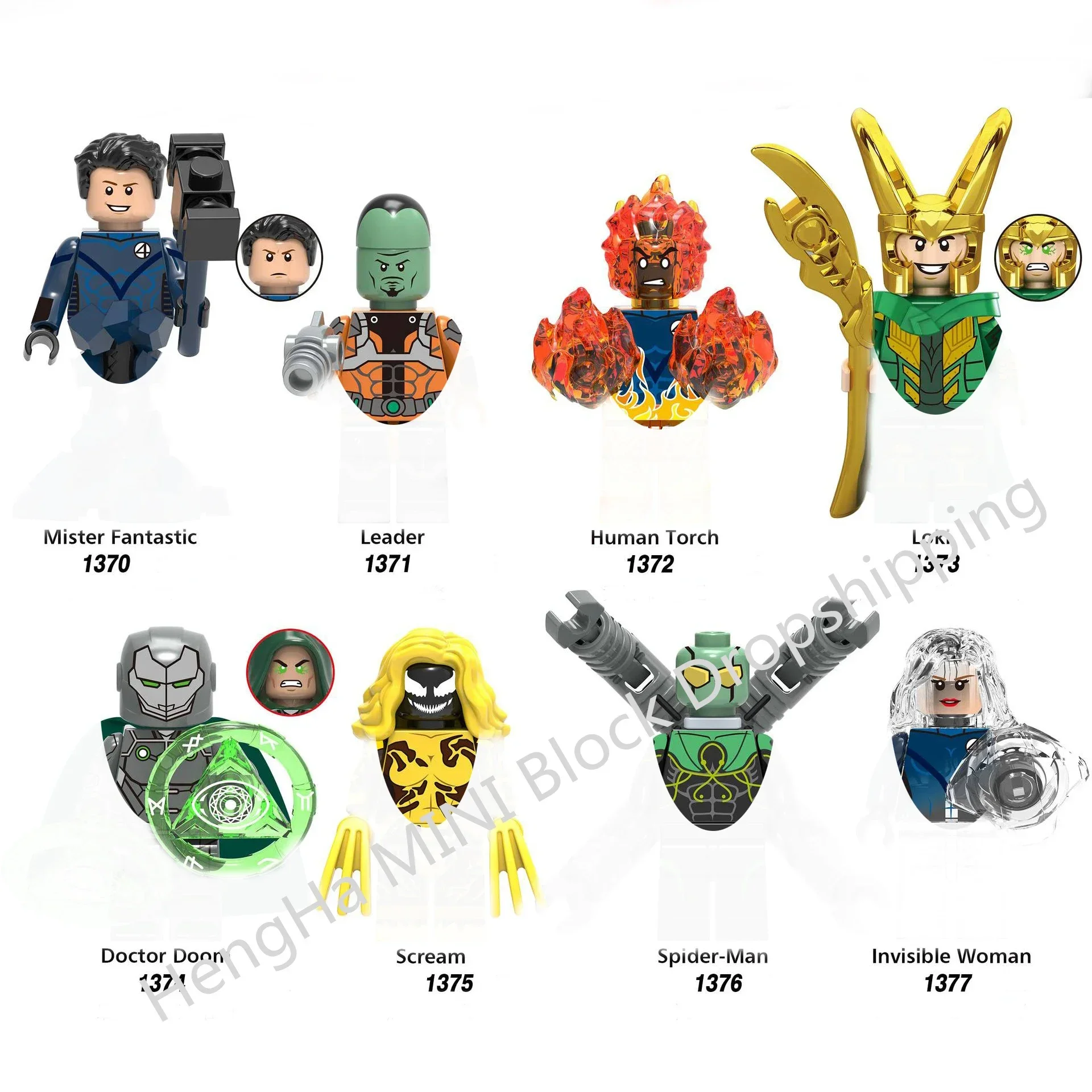 Anime Carton Building Blocks Iron Man Super Heroes Bricks Dolls Toy Figures Assemble Blocks Children Christmas Gifts - Image 4