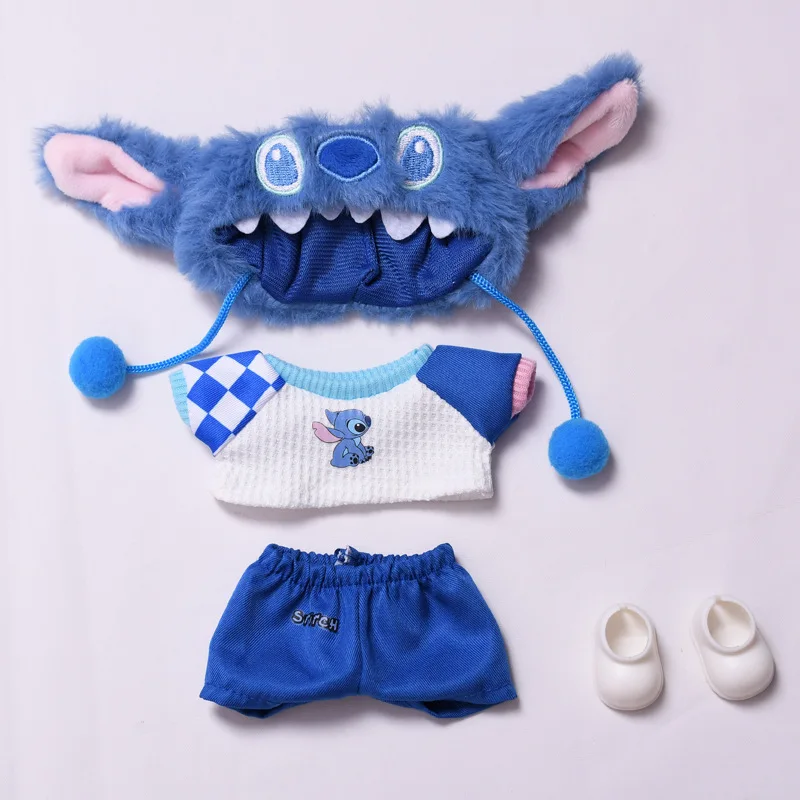 for 17cm Labubu Doll Clothes Fashion Clothes Plush Stitch Set Doll Clothes Cute Cartoon Sets Dolls Accessories Gifts - Image 6