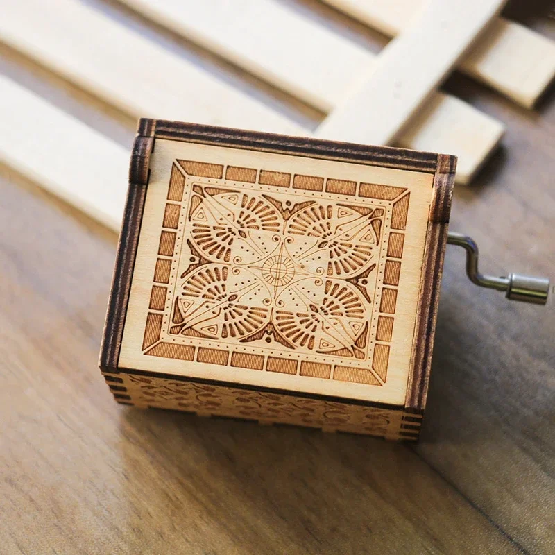 Stars Wars Anime Theme Wooden Hand-cranked Octave Creative Music Box Couple Wedding Friend Birthday Xmas Decora Gifts - Image 5