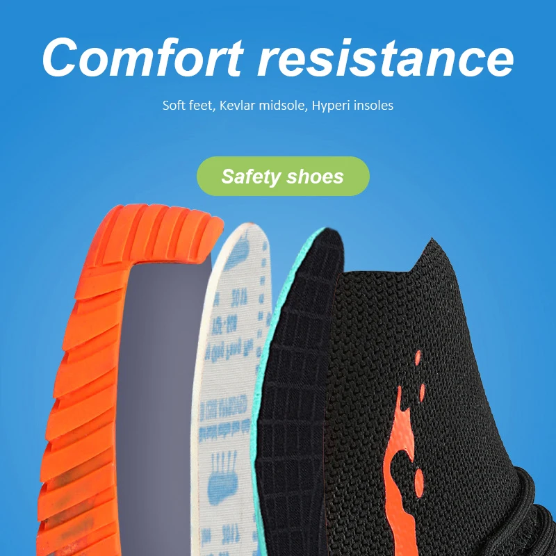 High Top Man Boots Safety Protective Shoes Steel Toe Work Shoes Men Anti-puncture Safety Shoes Men Women Work Safety Boots - Image 3