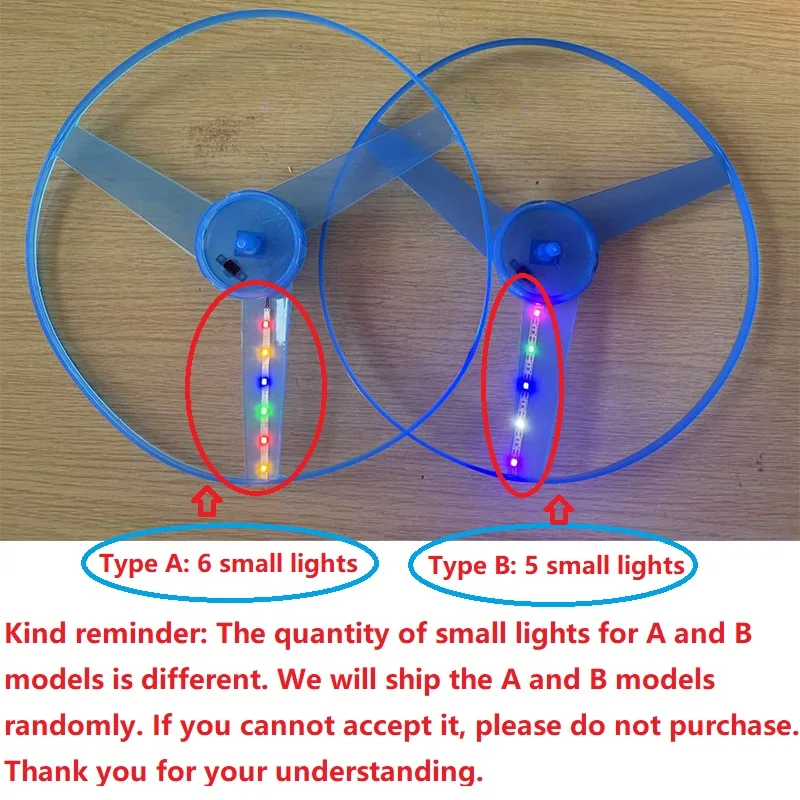 Kids Luminous Flying Disc Propeller Toys LED Lighting Pull String Flying UFO Toy Spinning Top Outdoor Game Sports Toy Gift - Image 3