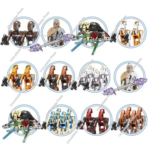 HEROCROSS TV6111 New Star Wars Building Blocks IG-100 Magna Guard General Grievous Battle Droid Obi-Wan Marrok Mini Figures Toys