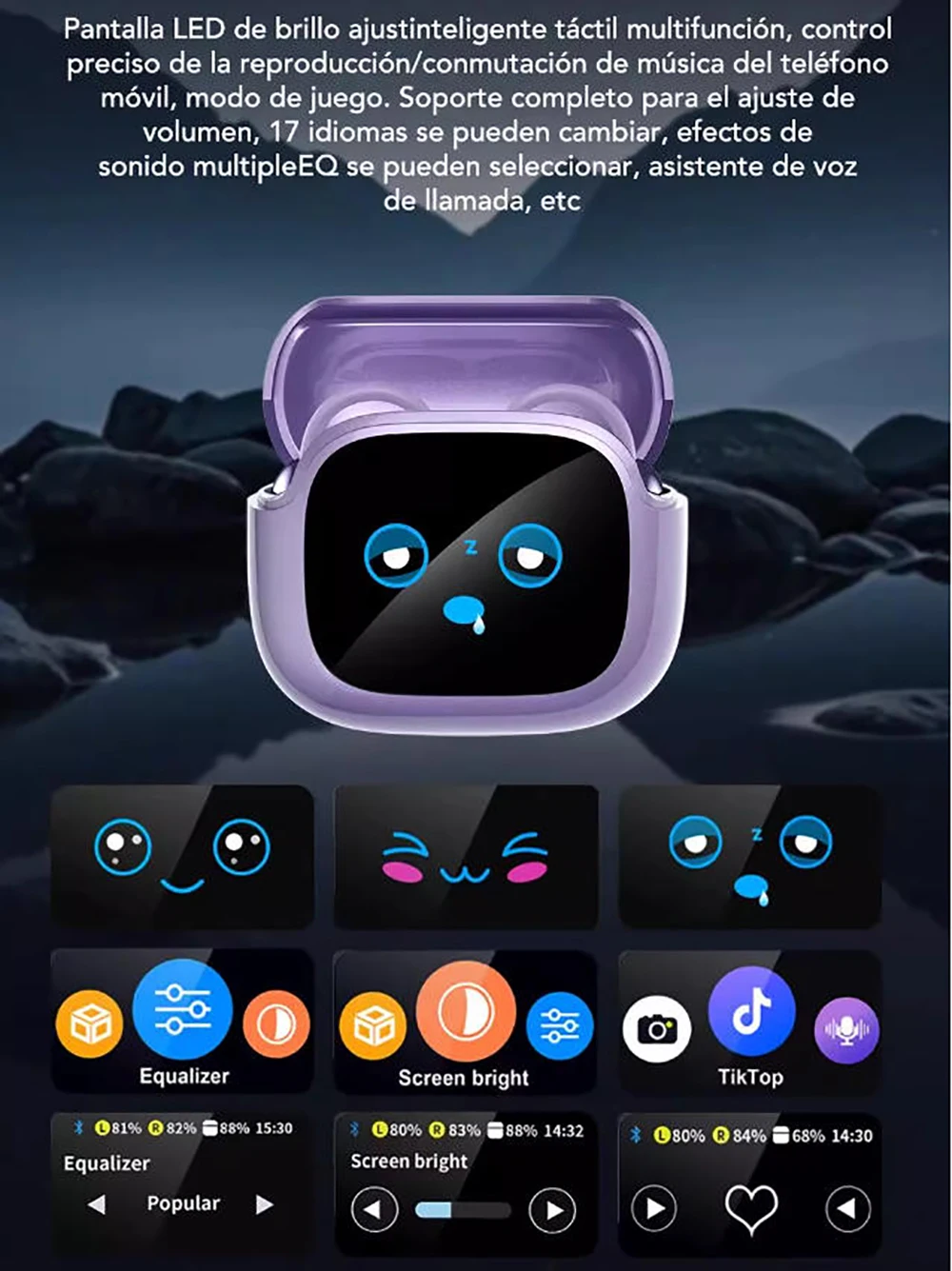 For HTC NE32 Bluetooth V6.0 AI Earphones OWS Ear Clip Headphones Comfort Noise Reduction Wireless headphones Translator Earbuds - Image 5