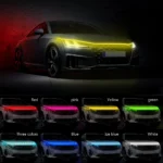 Car Hood DRL Daytime Running Lamp RGB Atmosphere Light Strip Waterproof Exterior Parts For Car Headlight Decorative Ambient Lamp