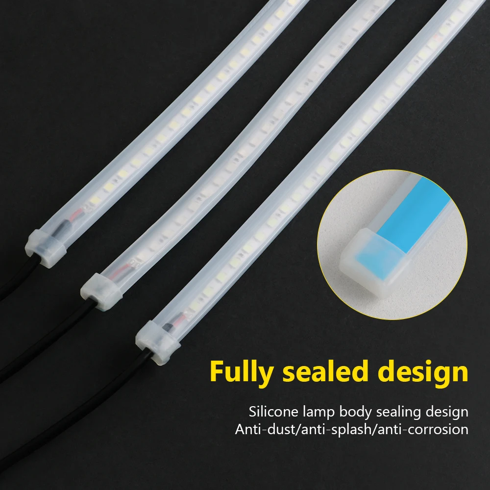 Car Hood DRL Daytime Running Lamp RGB Atmosphere Light Strip Waterproof Exterior Parts For Car Headlight Decorative Ambient Lamp - Image 3