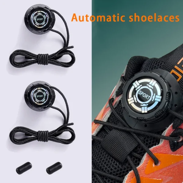 Automatic Shoelaces Without ties Install simple Swivel Buckle Laces Thick Rope Tennis Sneakers Shoelace Shoe Accessories 1Pair