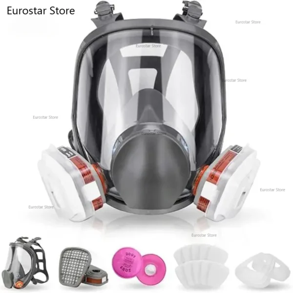 Industrial Painting Spraying Respirator Gas Mask 3 In 1 Suit Safety Work Filter Dust Full Face Mask Gas mask