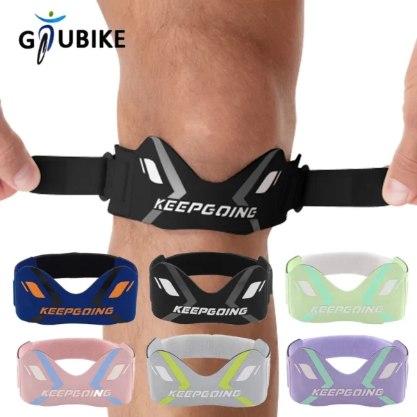 GTUBIKE 1PCS Patella Band Protection Kneecap Knee Tendon Support Strape Brace Adjustable Absorption Compression Pad Basketball