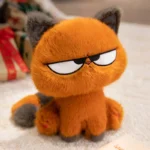 25CM Novelty Cute Orange Cat Plushie Soft Stuffed Doll Kawaii Creative Cartoon Stuffed Animals Toys Kid Birthday Halloween Gifts