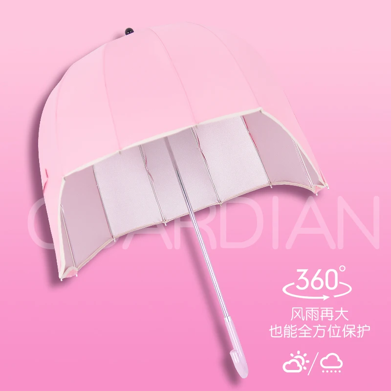 Children's Helmet Umbrella Sun Women Parasol Student Long Handle Umbrella Creative Cartoon Kids Cute Hat Umbrellas Paraplu SY294 - Image 3