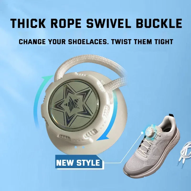 New Automatic Shoelaces Without ties Swivel Buckle Elastic Laces Sneakers Adult Kids unisex 4mm Round Shoelace Shoe Accessories - Image 2