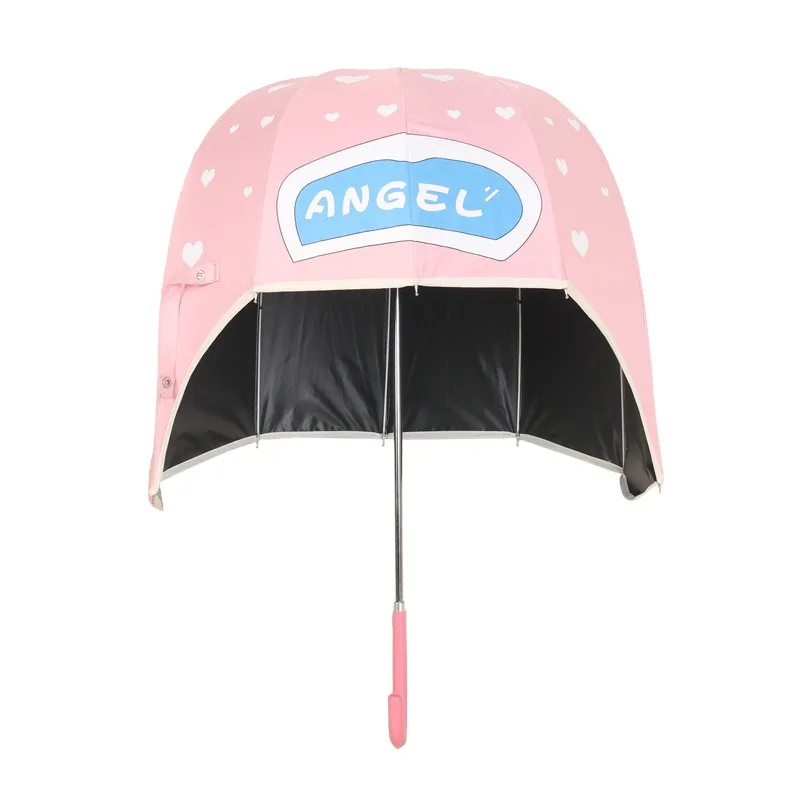 Children's Helmet Umbrella Sun Women Parasol Student Long Handle Umbrella Creative Cartoon Kids Cute Hat Umbrellas Paraplu SY294 - Image 5