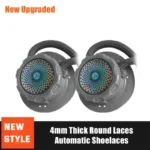 New Automatic Shoelaces Without ties Swivel Buckle Elastic Laces Sneakers Adult Kids unisex 4mm Round Shoelace Shoe Accessories