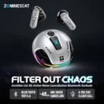 Zombiescat B5 ANC Earbuds Bluetooth 5.4, Headphone with Active Noise Cancellation, ENC HD Call TWS Wireless Earphones with 4 Mic